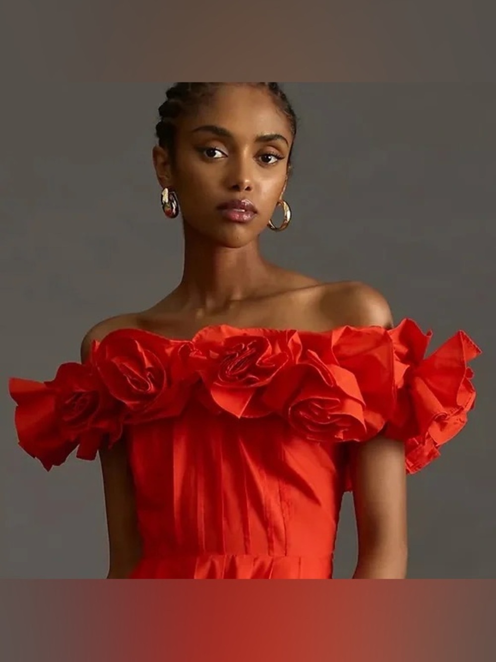 NWT Anthropologie The Corina Ruffled Dress by Maeve in Red size M - Picture 13 of 16